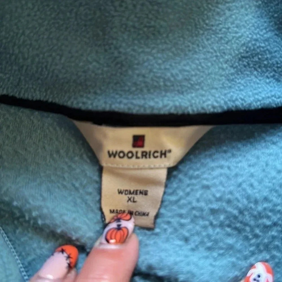 Woolrich Fleece Vest Seafoam Green Zip Up 2 Pockets Women's Size XL - Picture 3 of 6